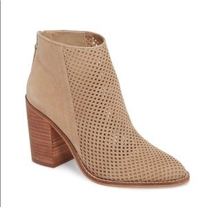 Taupe suede Steve Madden Perforated bootie size 11